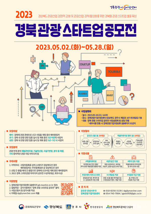 ‘2023 경북 관광 스타트업 공모전’ 포스터