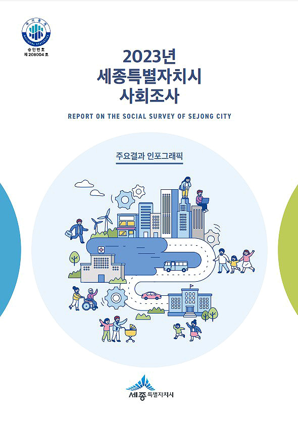 2023년 '세종특별자치시 사회조사' 경과 인포그래픽 표지